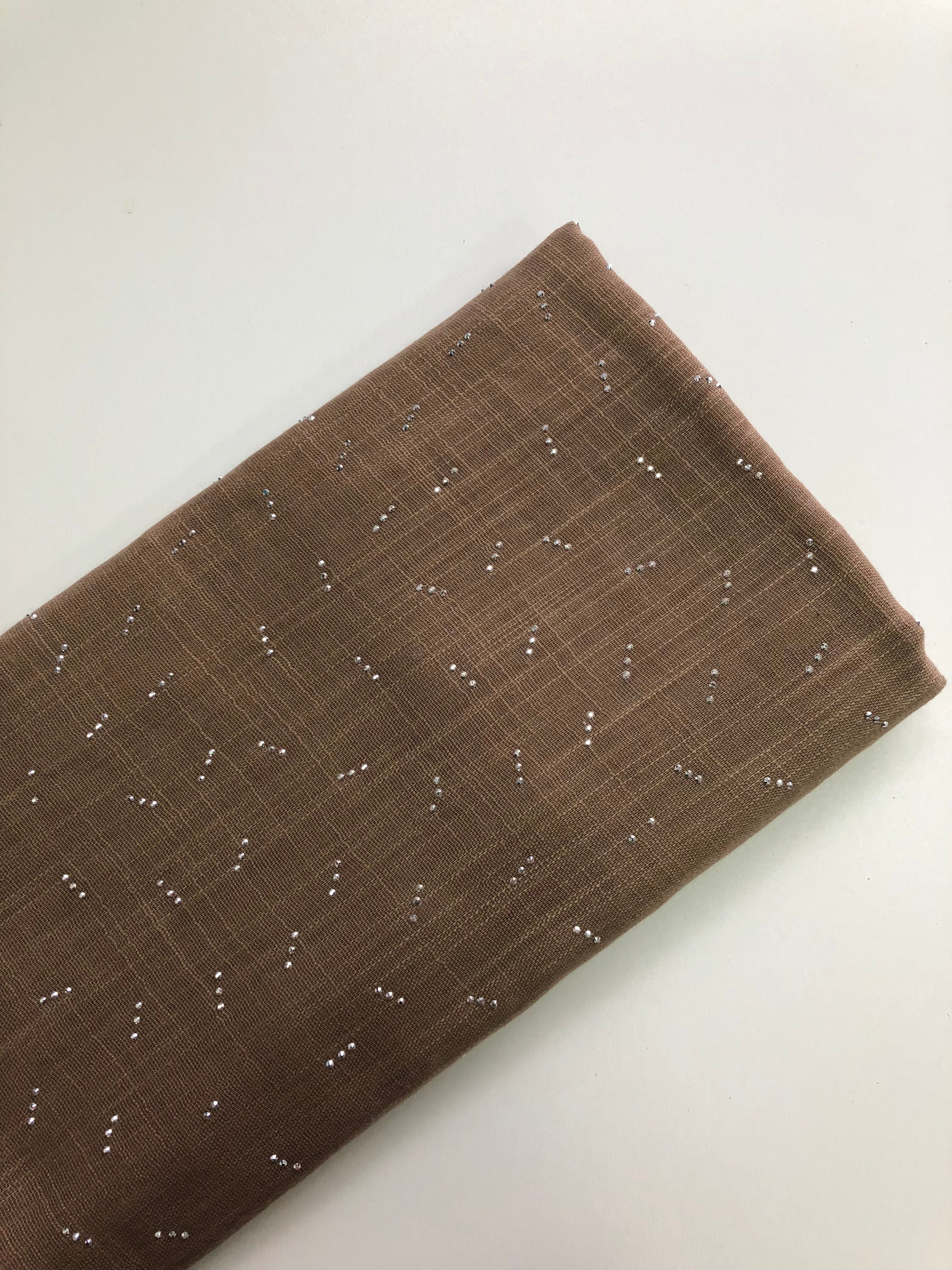 Cashmere Blend Diamante Line Accents Long Hijab - Image 6