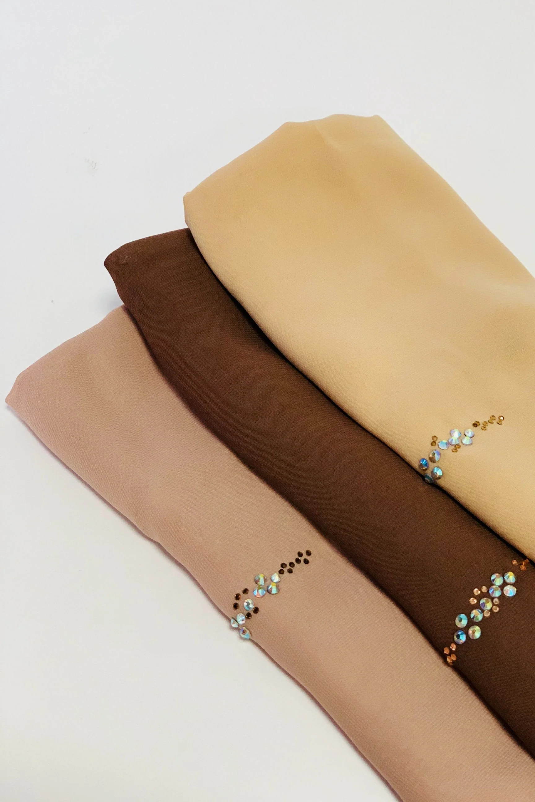120cm Square Diamante Chiffon Hijab - Image 3