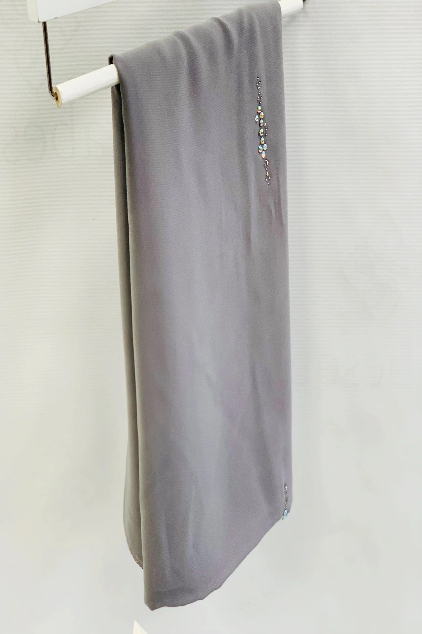 120cm Square Diamante Chiffon Hijab - Image 6