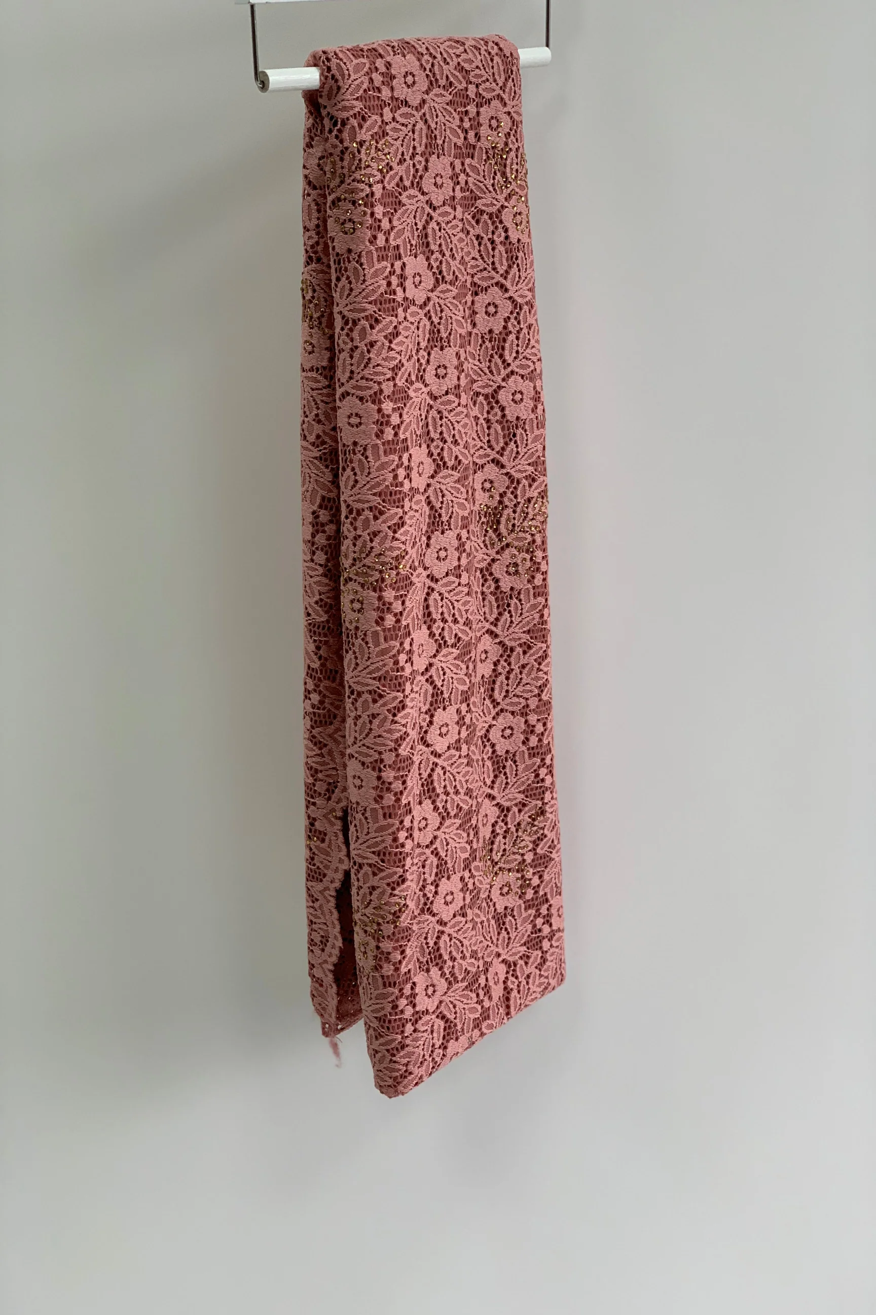 Sharif Lace Diamante Flower Hijab - Image 6