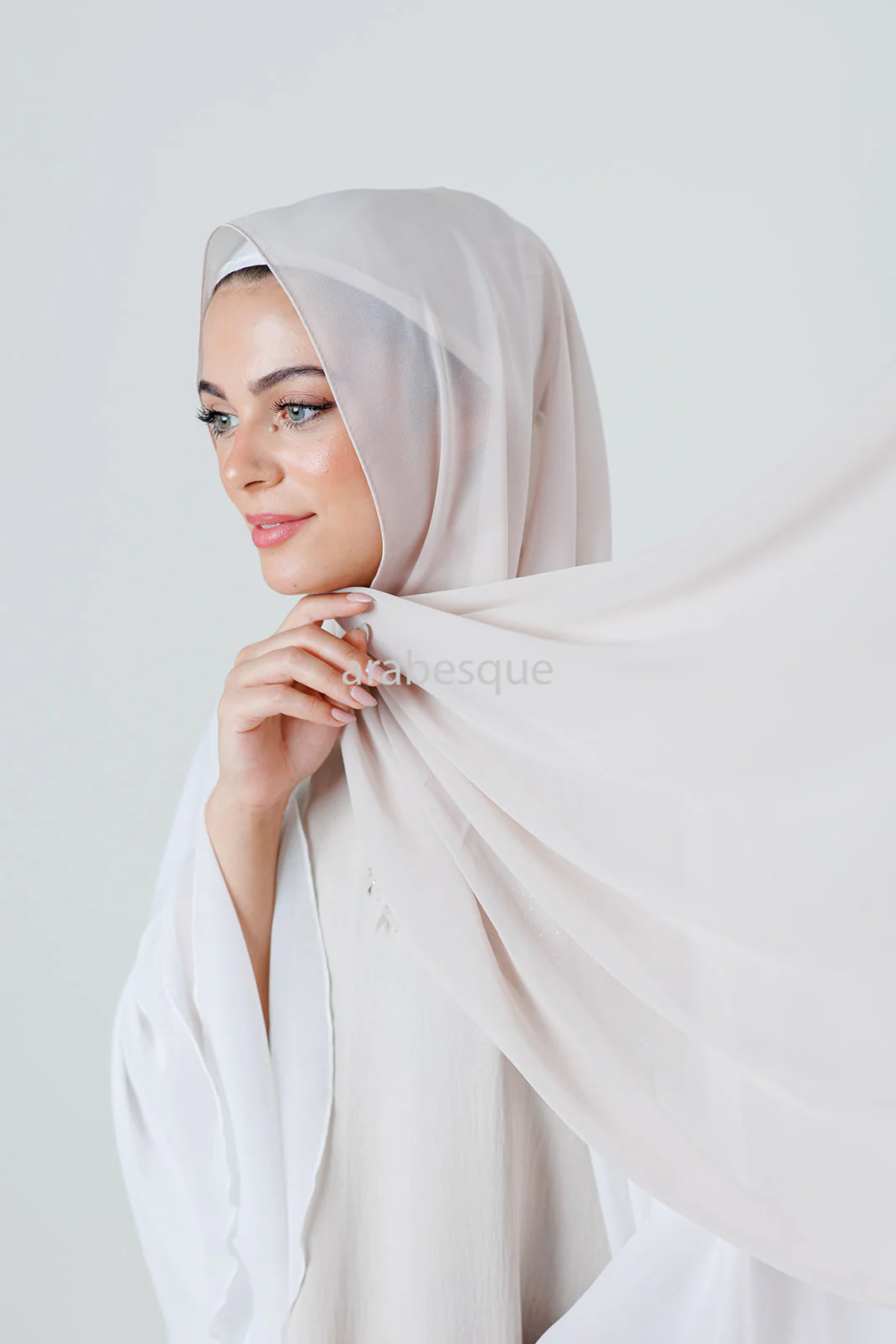 Diamante Laser Cut Chiffon Hijab - Image 3