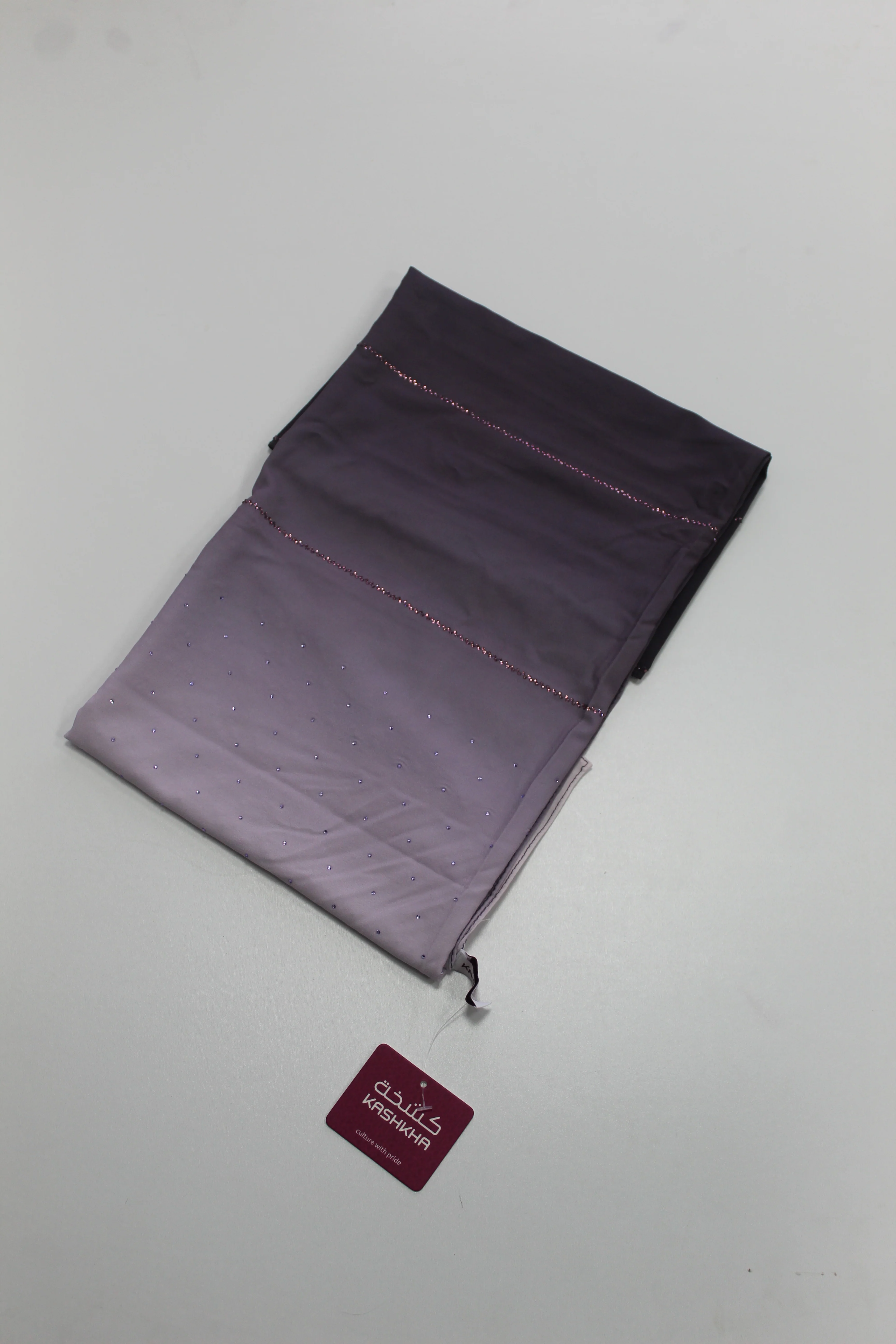 Kashkha Spotted and Striped Ombre Long Stretchy Chiffon Hijab - Image 7