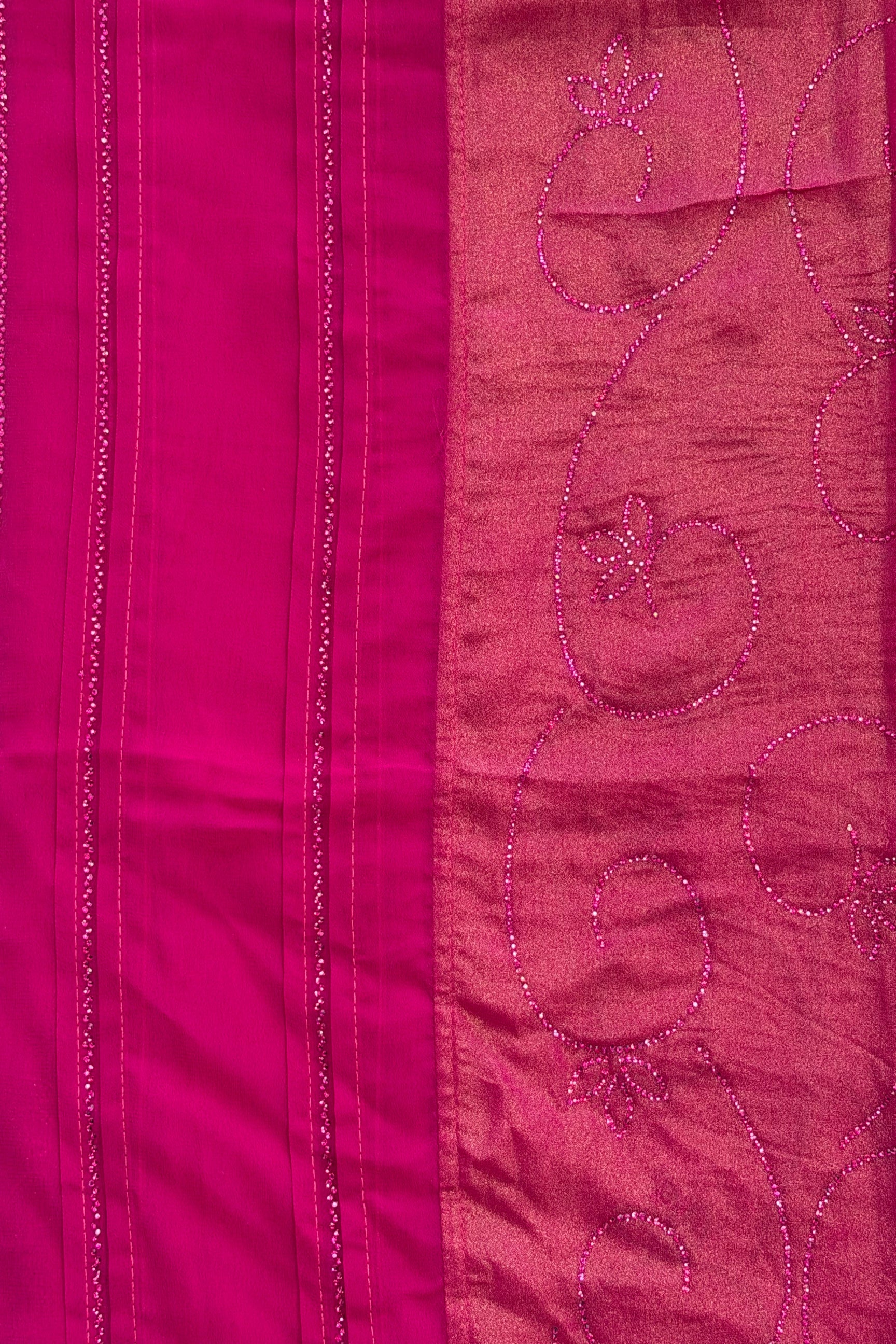 Kashkha Shimmering Swirls Diamante Long Chiffon Hijab - Image 4