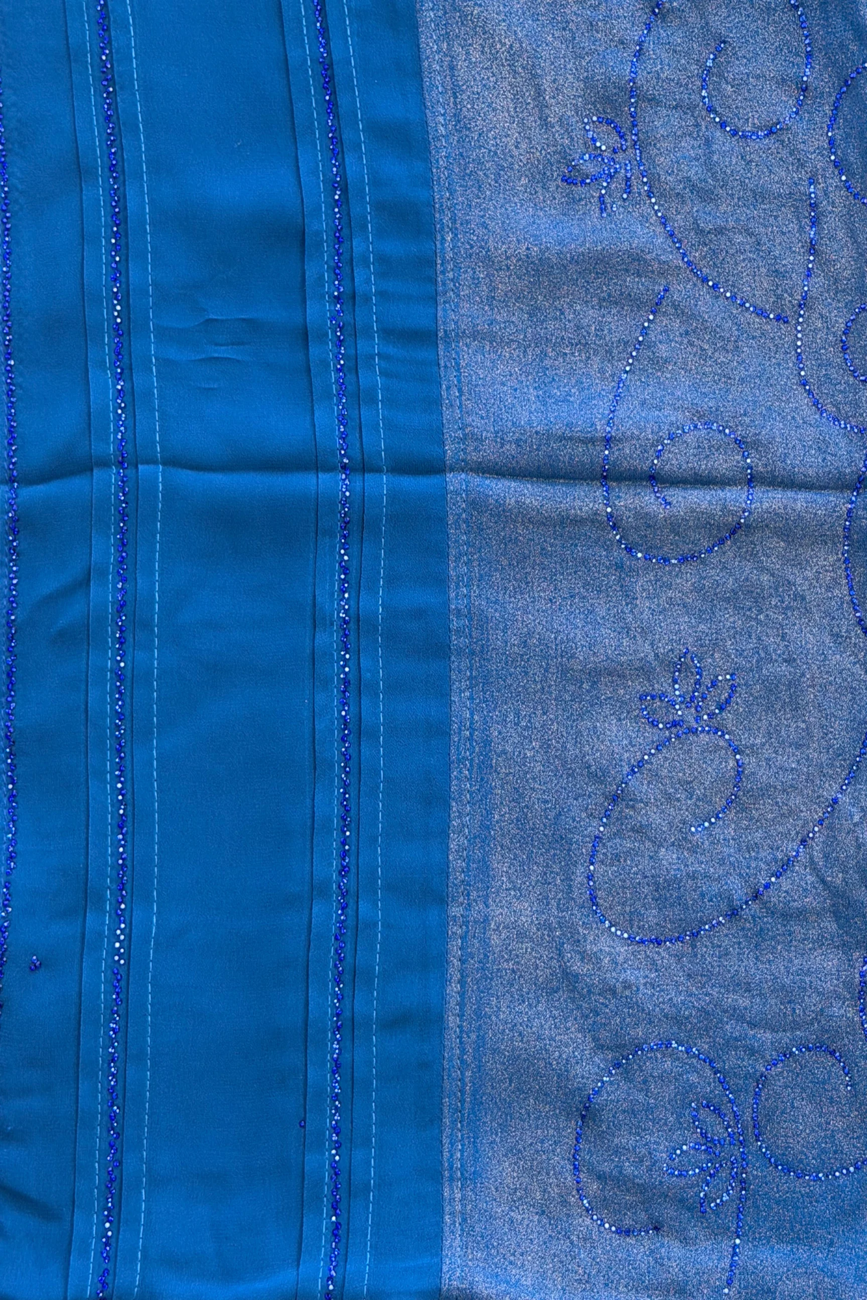 Kashkha Shimmering Swirls Diamante Long Chiffon Hijab - Image 5