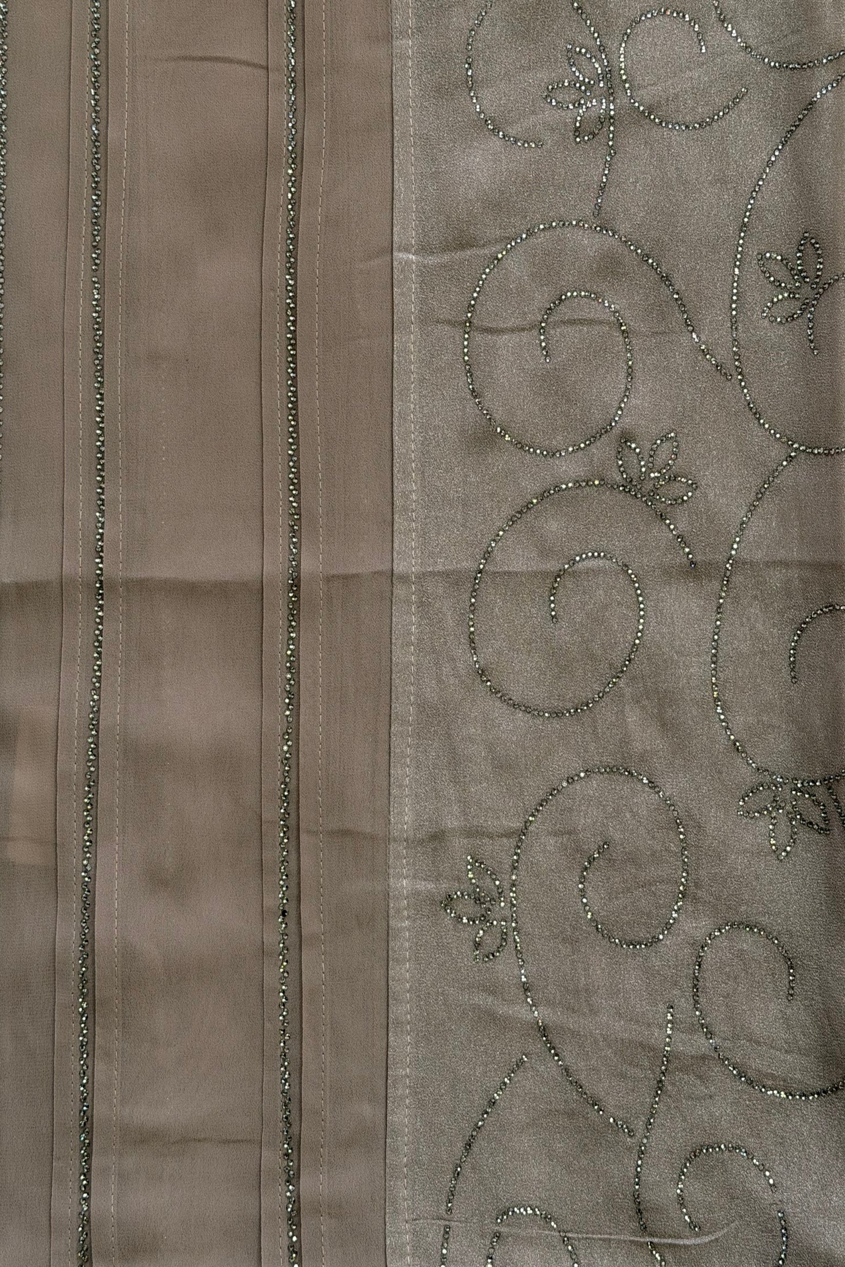 Kashkha Shimmering Swirls Diamante Long Chiffon Hijab - Image 8