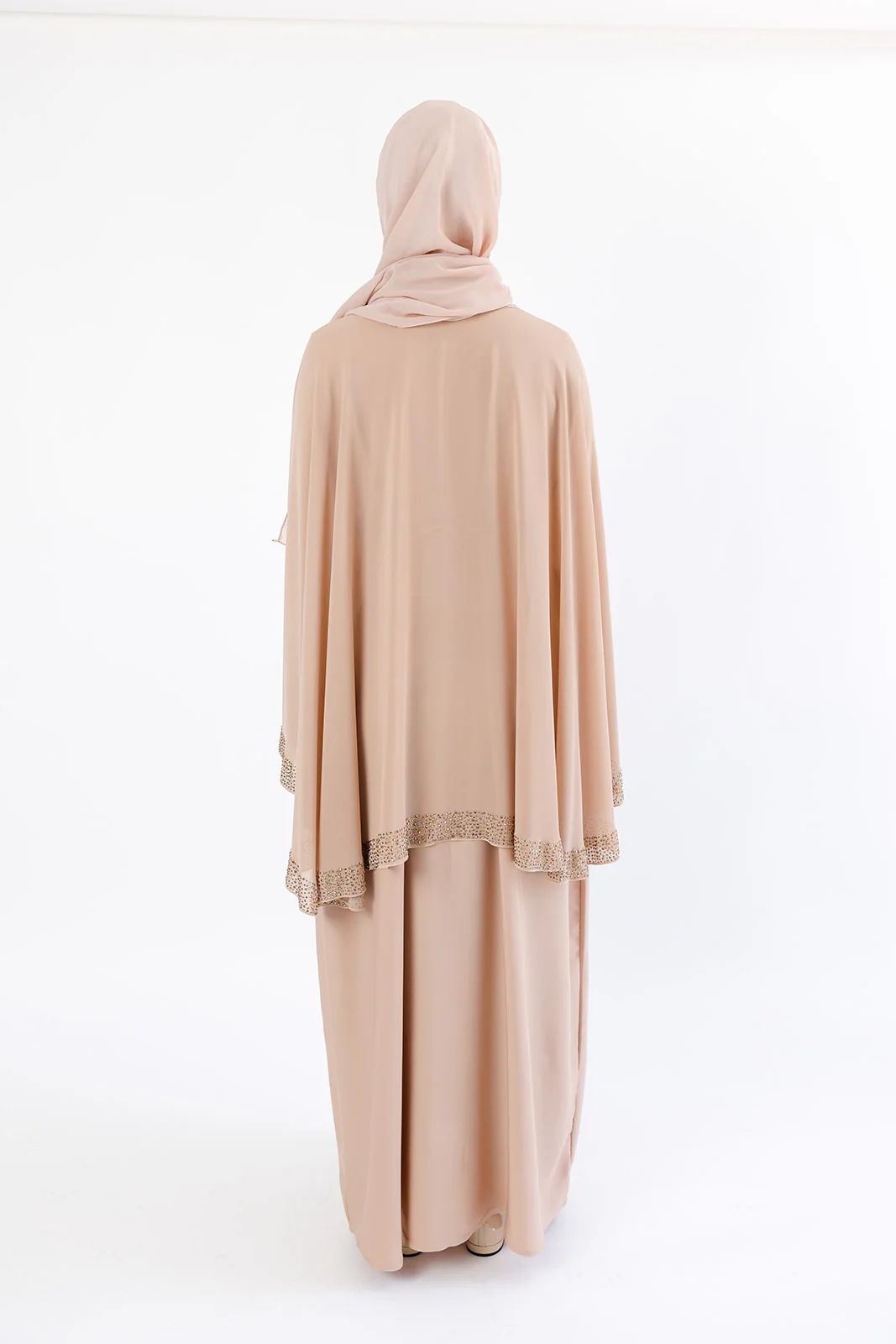 Luxury Farasha Abaya – Closed Style with Diamante Embellishment - Image 5