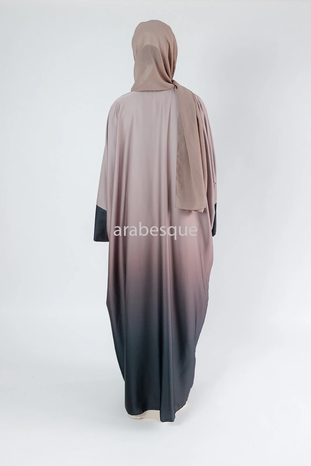 Mink Batwing Abaya – Ombre Silk-Feel Luxury Design - Image 6