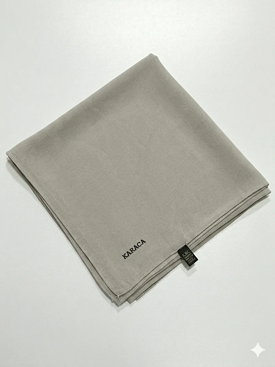 Premium Karaca 120cm Square  Luxury Chiffon Plain Hijab - Image 44