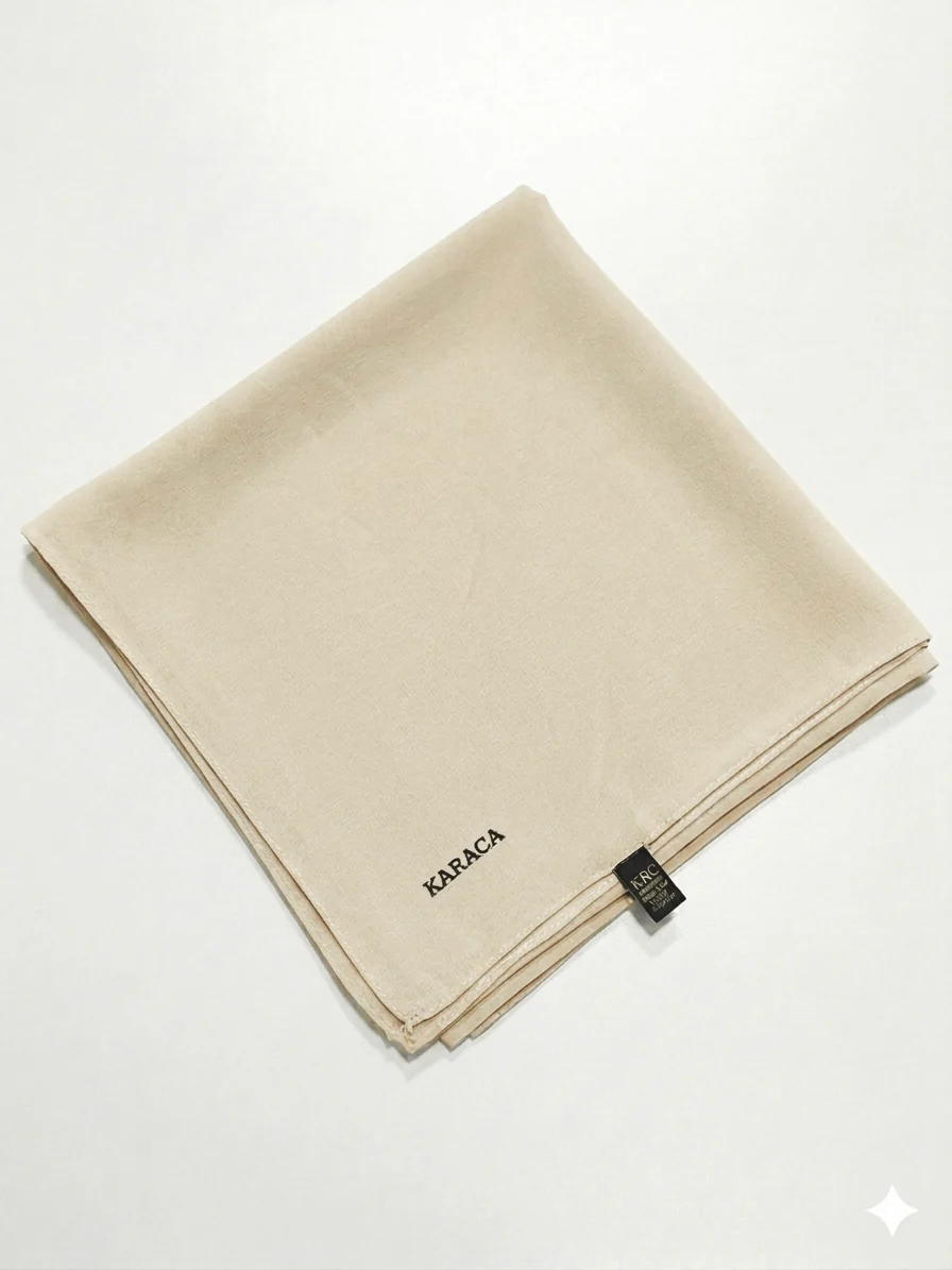 Premium Karaca 120cm Square  Luxury Chiffon Plain Hijab - Image 50