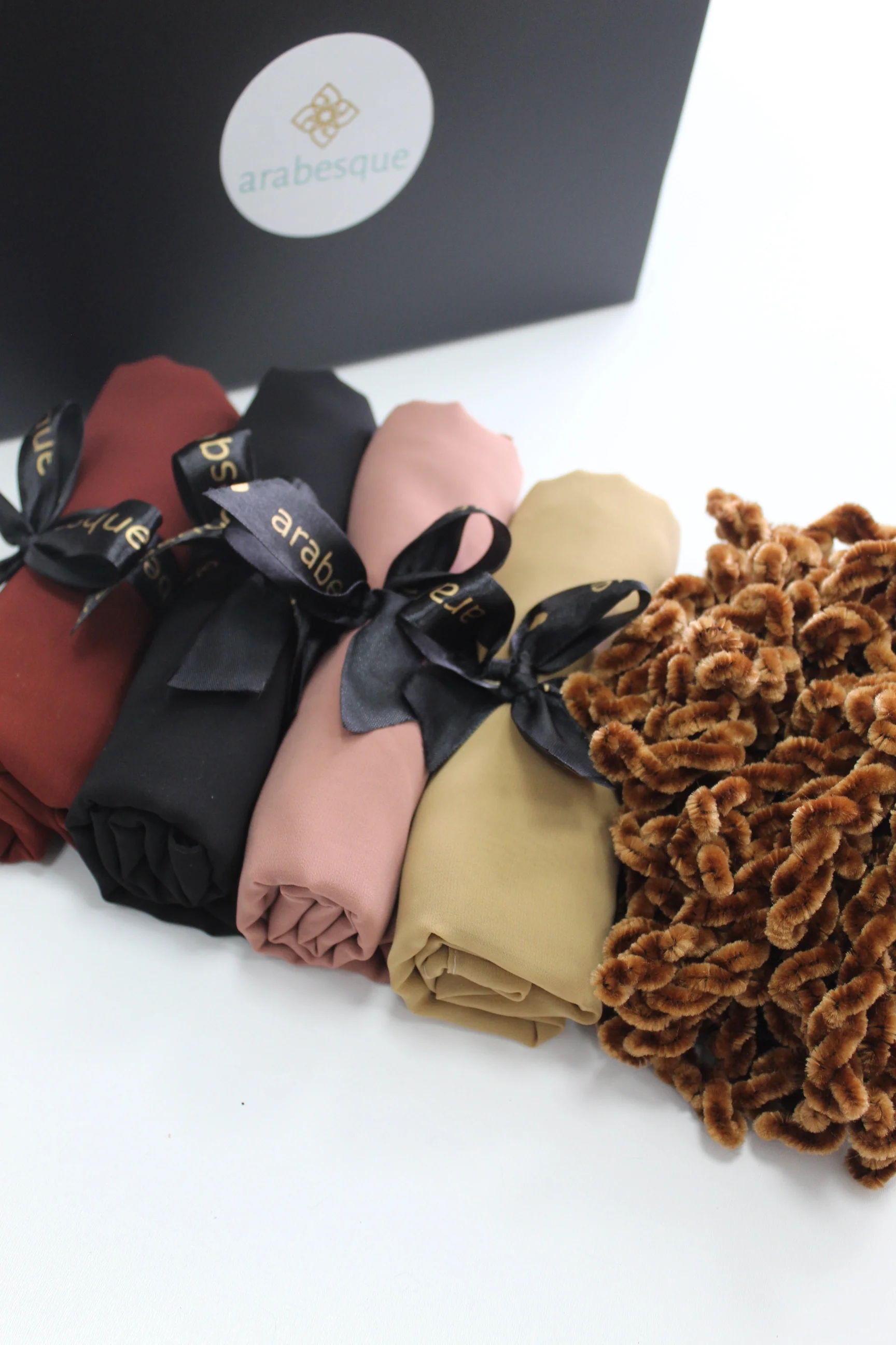 Premium Karaca Nano Crepe Hijab Gift Set (9a) - Autumn - Image 3