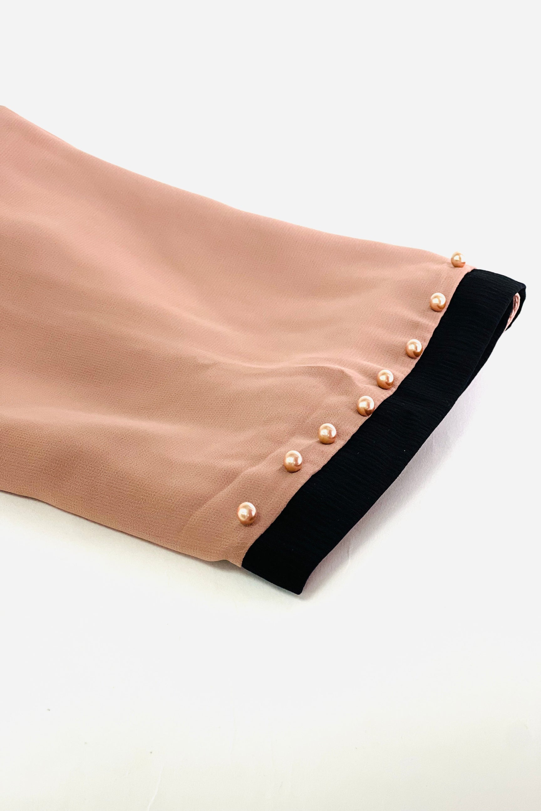 Rose Gold Pearl Taupe Batwing Abaya - Image 2