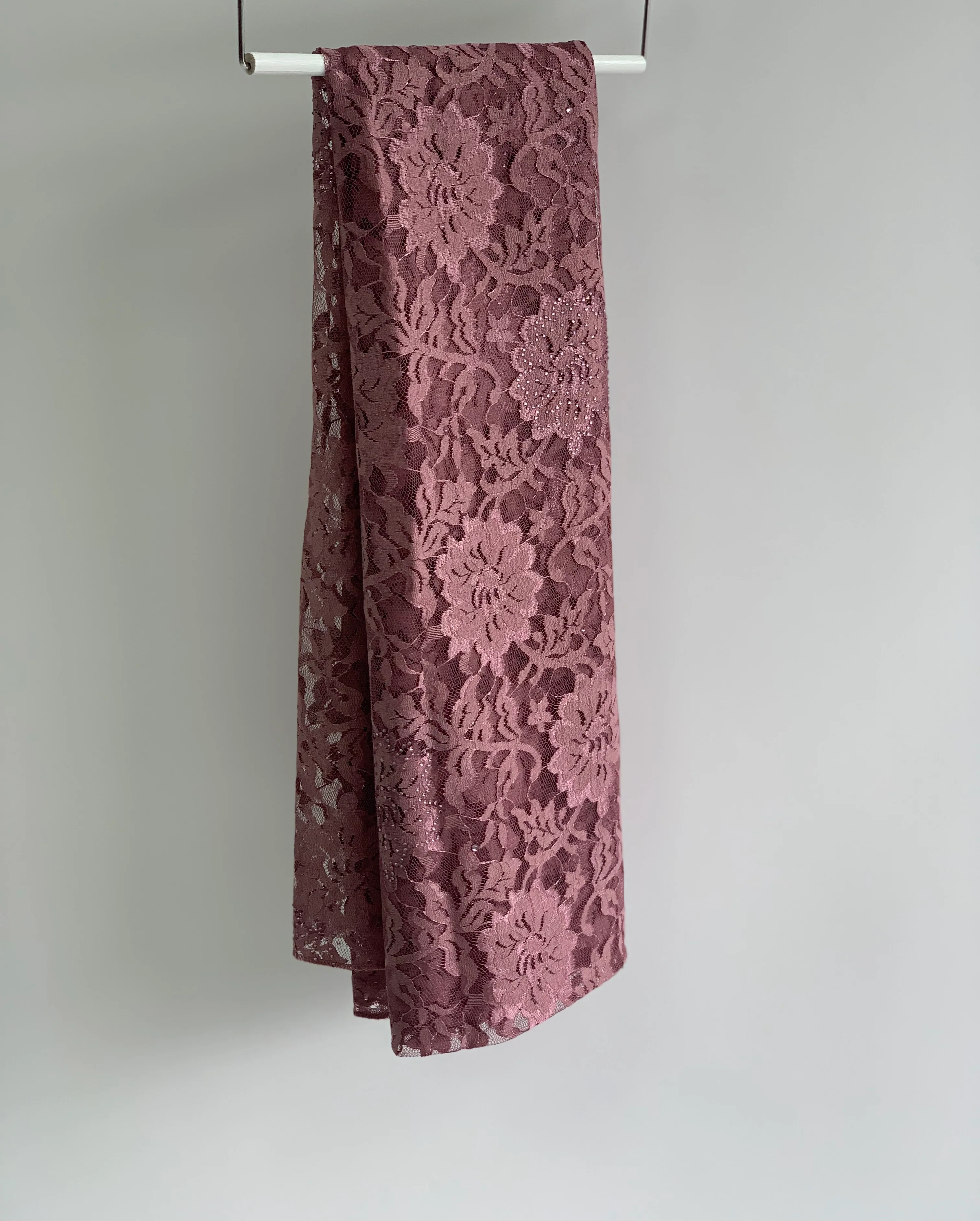Sharif Lace Rose Pattern Diamante Hijab - Image 18