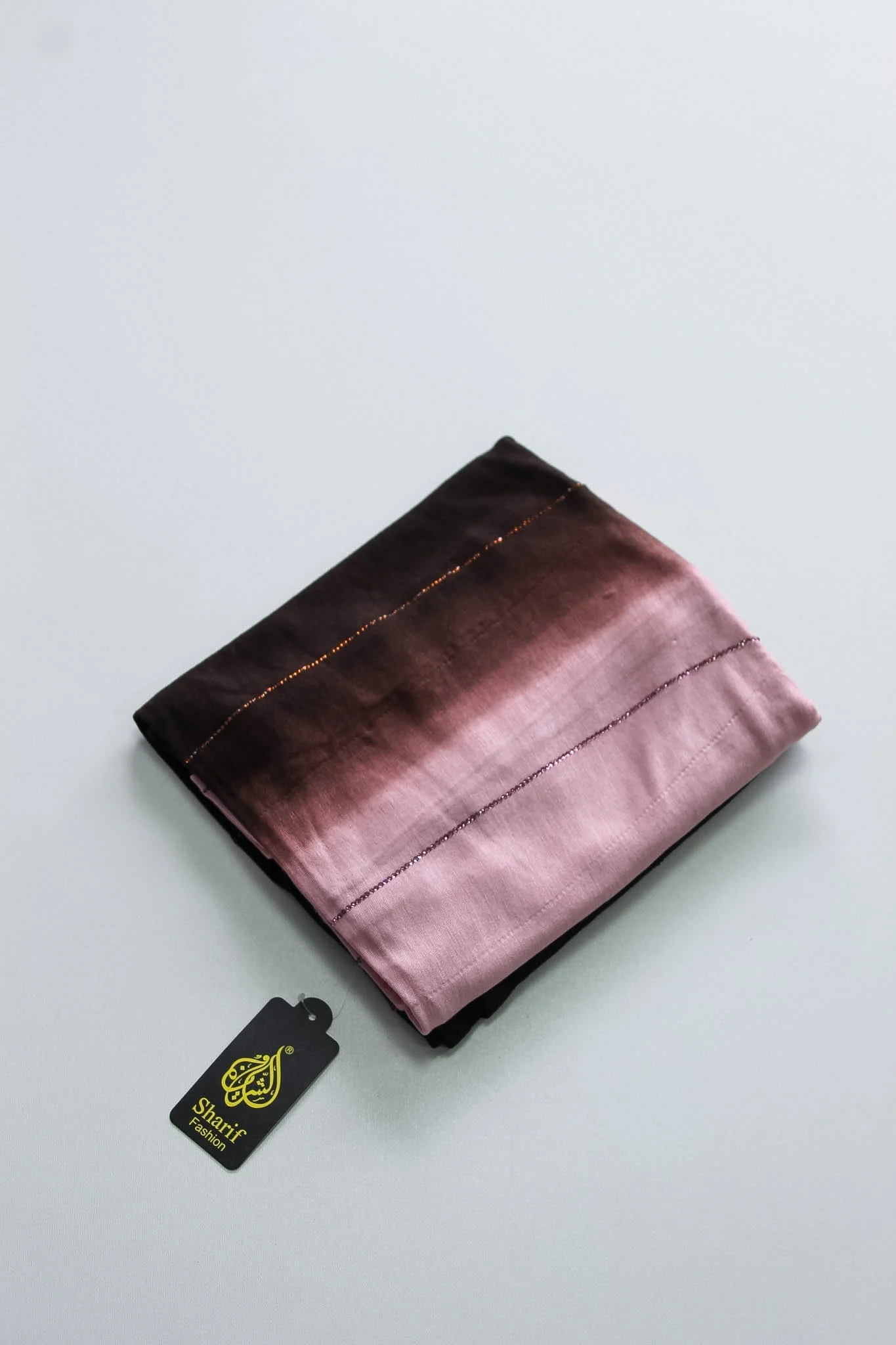 Sharif Ombre Striped Diamante Long Jersey Hijab - Image 5