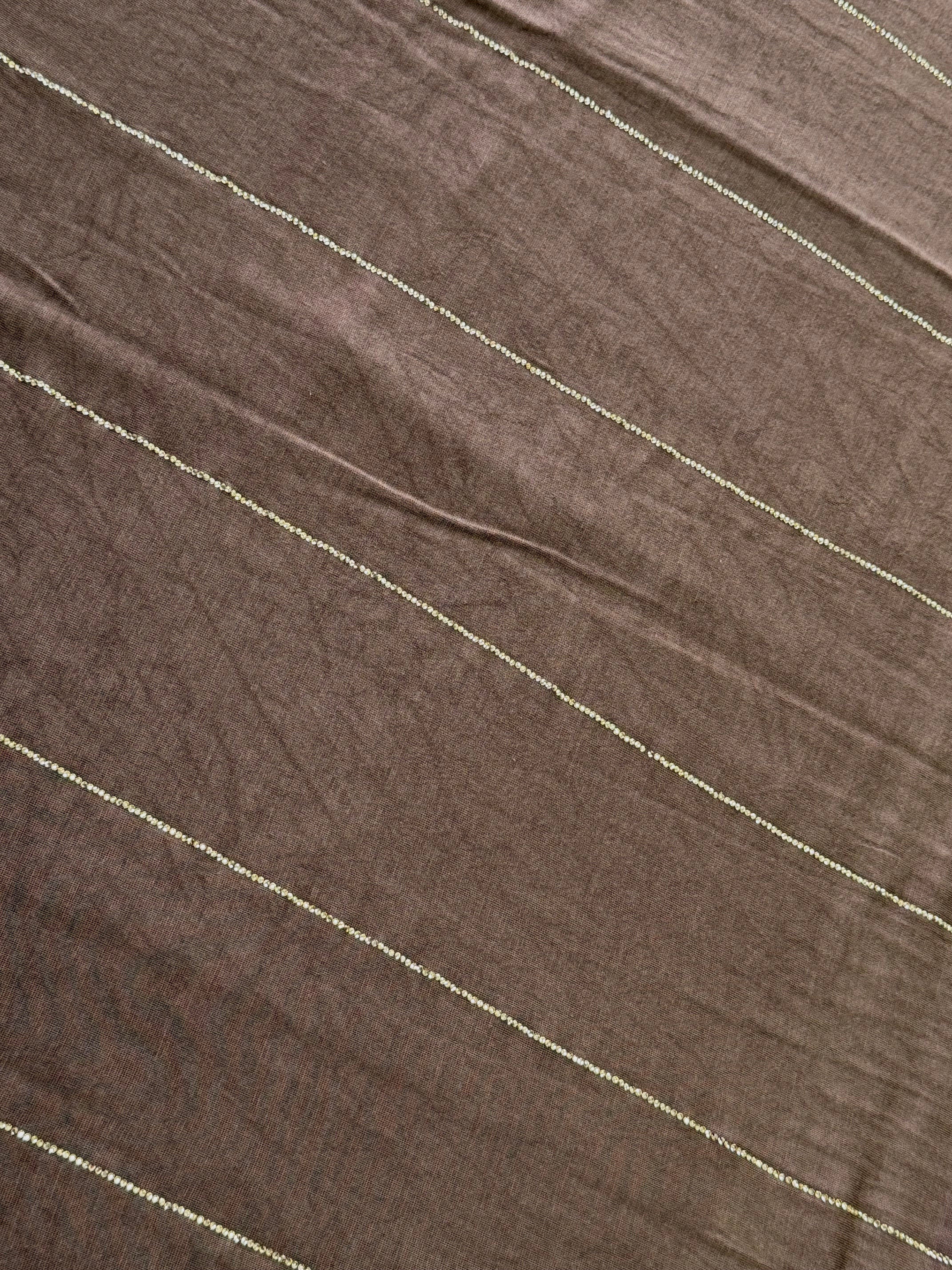 Stripe Diamante Cotton Blend Jersey Hijab - Image 17