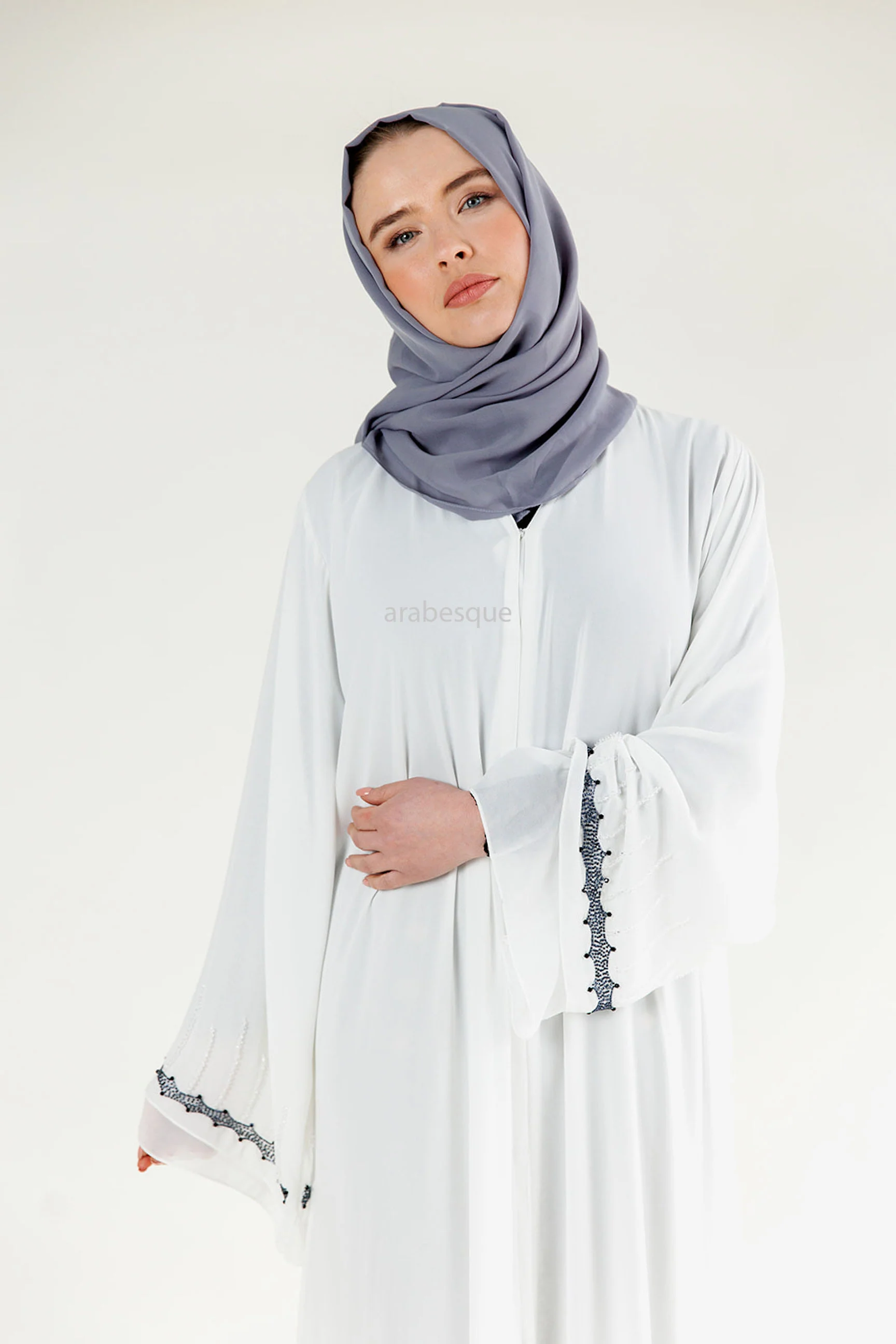 Woujdan White Abaya - Image 2