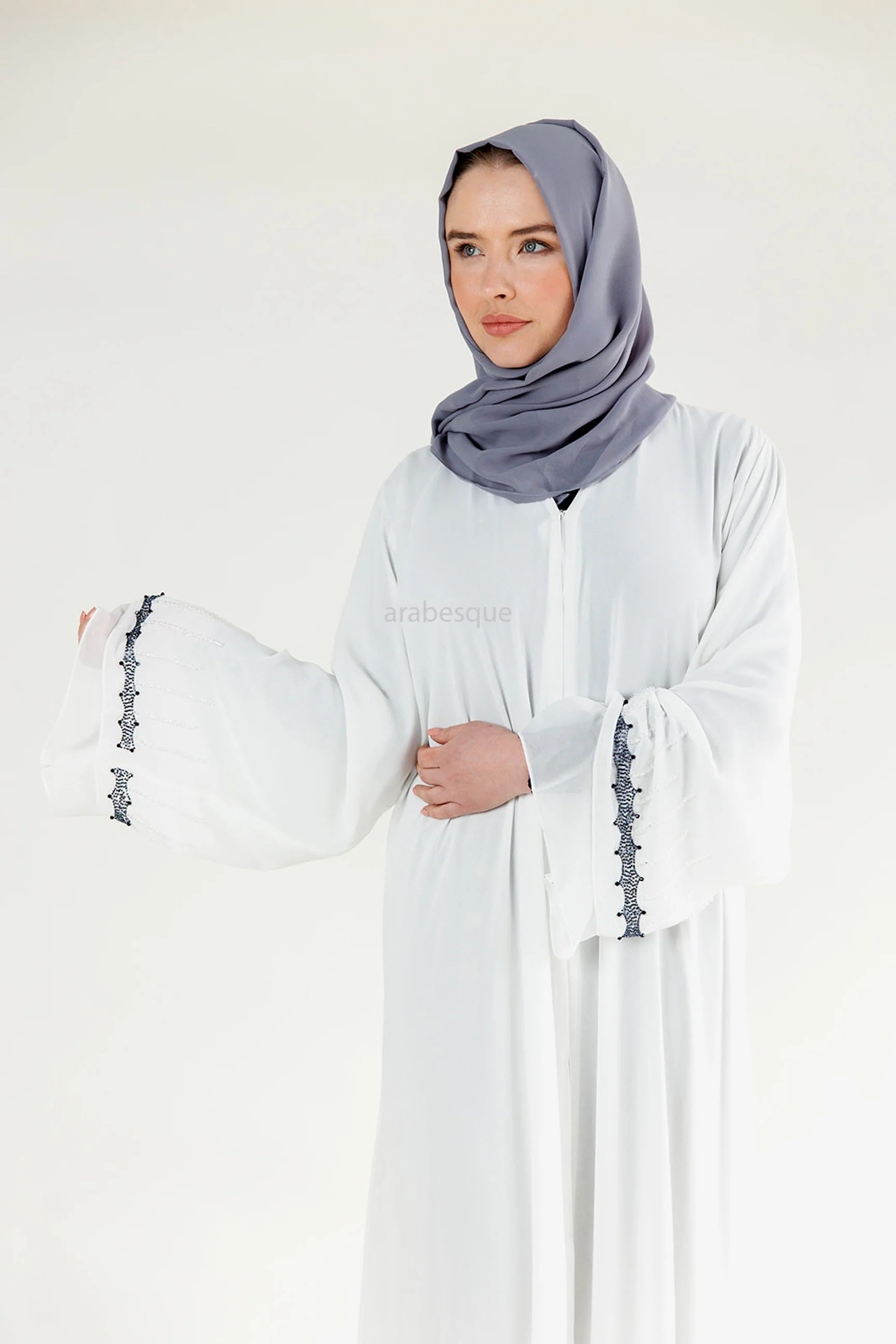 Woujdan White Abaya - Image 3